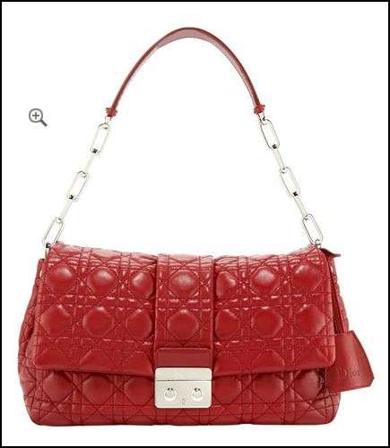 CHRISTIAN DIOR BURGUNDY CANNAGE NEW LOCK MYSTERE PURSE