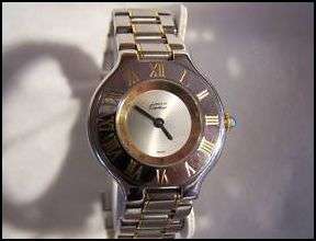 CARTIER Must 21 Ladies Steel & 18K Yellow Gold Watch- EXCELLENT CONDITION