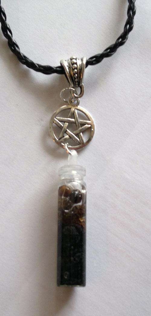 BLACK TOURMALINE BOTTLE PENDANT