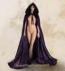 Satin Lined Purple Hooded Velvet Cloak