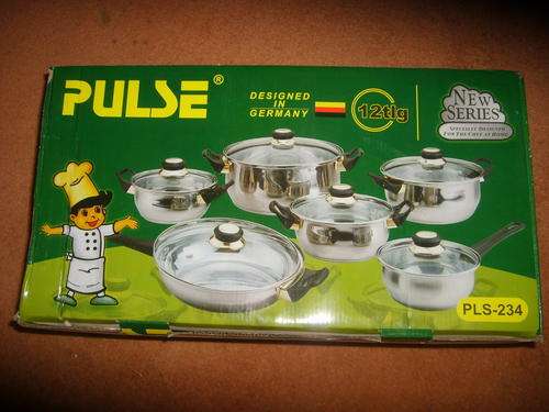 WOW!!!!SPECIALLY INPORTED FROM GERMANY-STAINLESS STEEL POTS 12 PC