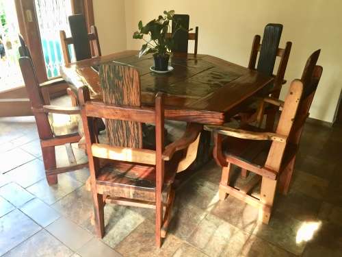 Sleeper table and six chairs