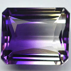 AMETRINE. A WHOPPING 25.33 Ct PURPLE AND WHITE BOLIVIAN AMETRINE