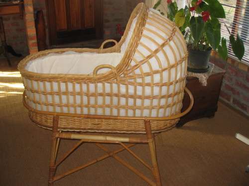 Moses Wicker Basket and Stand