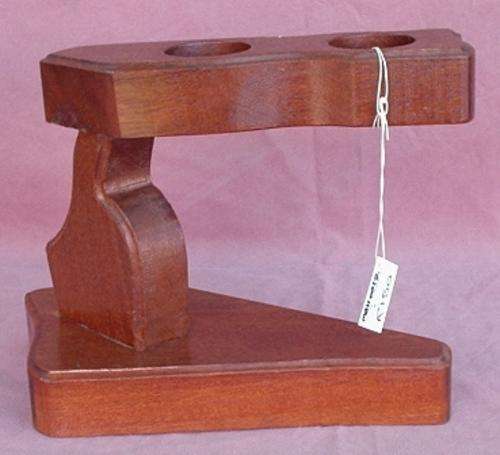 Wooden candle holder - holds two large candles