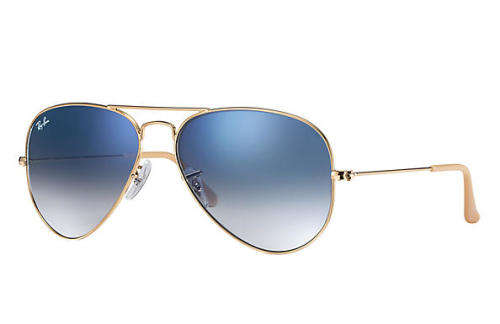 Ray ban blue and gold top