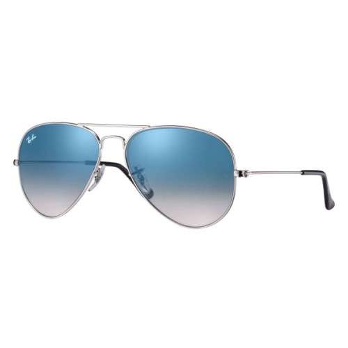 RAYBAN AVIATOR METAL SILVER RB3025 (LIGHT BLUE GRADIENT LENS)