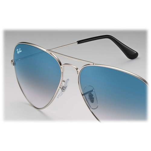 RAYBAN AVIATOR METAL SILVER RB3025 (LIGHT BLUE GRADIENT LENS)