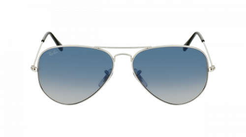 RAYBAN AVIATOR METAL SILVER RB3025 (LIGHT BLUE GRADIENT LENS)