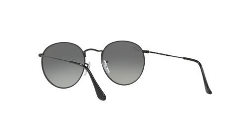 RAY BAN ROUND BLACK METAL UNISEX SUNGLASSES RB3447