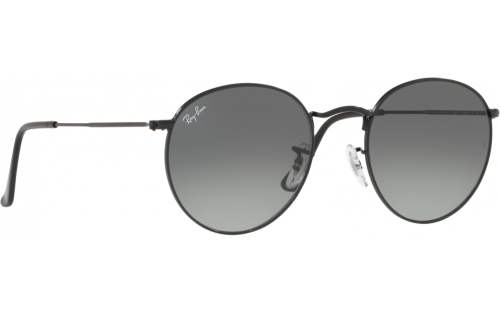 RAY BAN ROUND BLACK METAL UNISEX SUNGLASSES RB3447