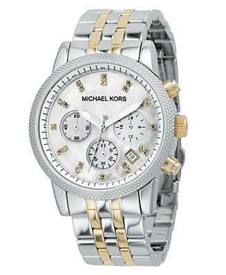 ORIGINAL MICHAEL KORS RITZ 2 TONE MOTHER OF PEARL  ## BRAND NEW ##