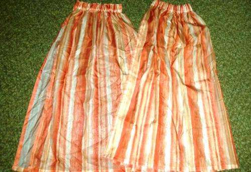 Orange Chiffon curtains (2 drops - short)