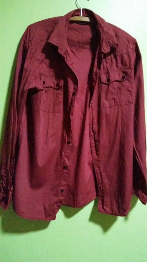 Miroon with fine black stripes