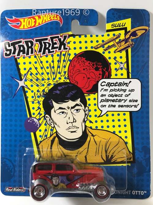 Hot Wheels-Midnight Otto-2014 Hot Wheels Pop Culture Star Trek Sulu-Red-Long Card