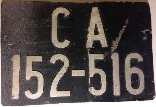 Old Cape Town Number Plate