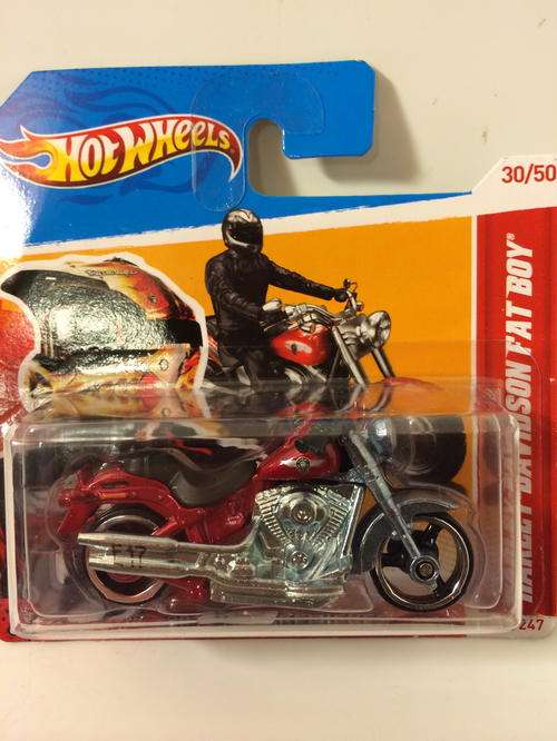 Hot Wheels Harley-Davidson Fat Boy 2012 New Models - Mint on Short Card