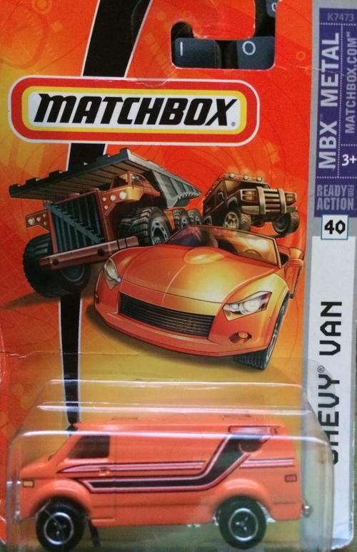 Matchbox Chevy Van MBX Metal on Long Card