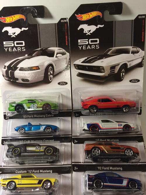 Hot Wheels - 2014 Hot Wheels Mustang 50 Years Exclusive Set of 8 cars