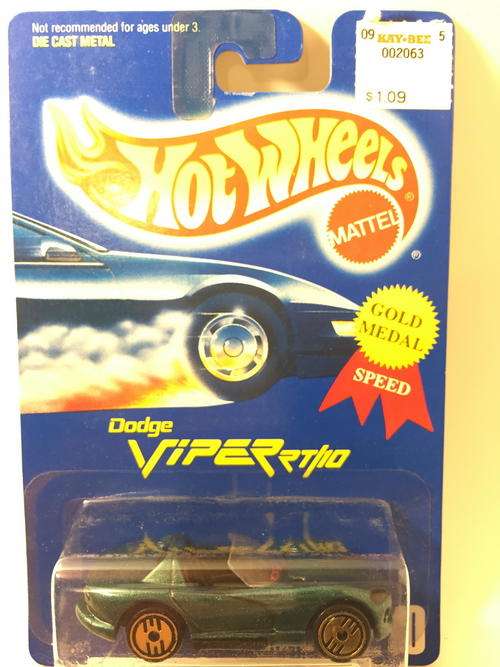 Hot Wheels - Blue - Dodge Viper RT/10 - 1995 Gold Metal Speed  - Long Card