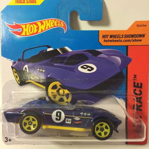 2015 Hot Wheels HW Race Track Aces New Casting  - Corvette Grand Sport Roadster - Blue - Carded