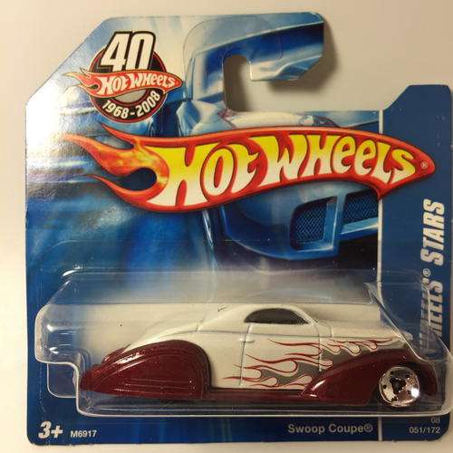 Hot Wheels - Swoop Coupe - 2008 All Stars - White - Carded