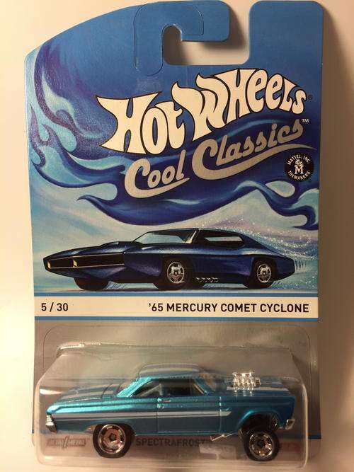 Hot Wheels - 65 Mercury Comet Cyclone - 2013 Cool Classics - Blue - Long Card