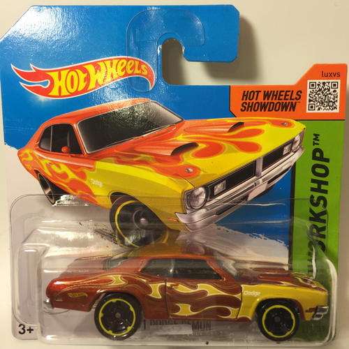 Hot Wheels - 71 Dodge Demon - 2014 Hot Wheels HW Workshop Garage  - Orange - Carded