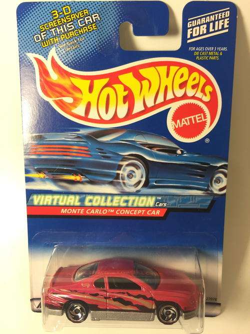 Hot Wheels - Monte Carlo Concept - 2000 Virtual Collection Code=2KUL4U  - Pink - Long Card