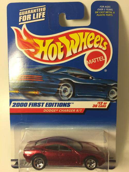 Hot Wheels - Dodge Charger R/T - 2000 First Edition - Red - Long Card