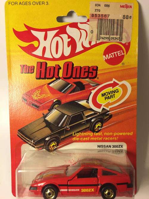 Hot Wheels - Nissan 300ZX - 1985 Hot Wheels Hot Ones  - Red - Long Card