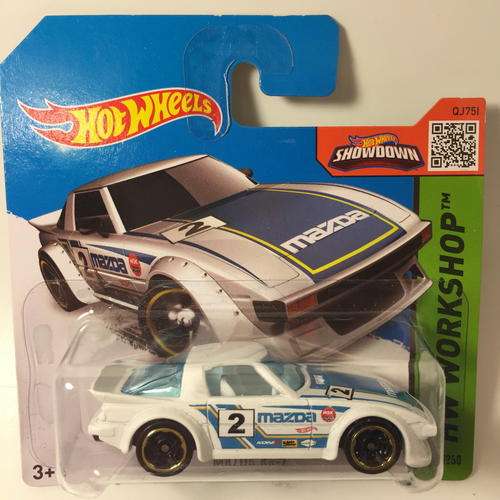 HW - Mazda RX-7  - 2015 Hot Wheels HW Workshop Speed Team - White - Carded