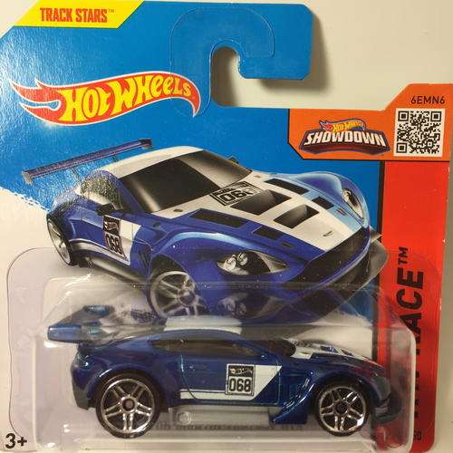HW - Aston Martin Vantage GT3 - 2015 Hot Wheels HW Race World Race New Casting - Blue - Carded