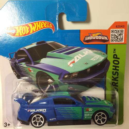 HW - Custom '12 Ford Mustang - 2015 Hot Wheels HW Workshop HW Drift Race  - Blue - Carded
