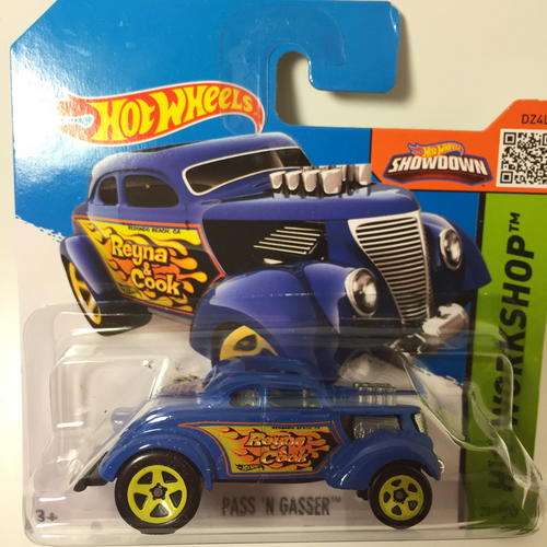 HW - Pass 'n Gasser - 2015 Hot Wheels HW Workshop Heat Fleet  - Blue - Carded