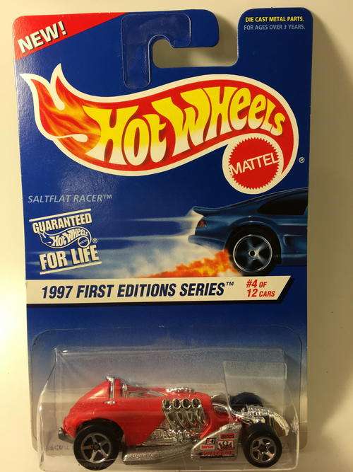 Hot Wheels - Saltflat Racer - 1997 Hot Wheels #520 - Red - Long Card
