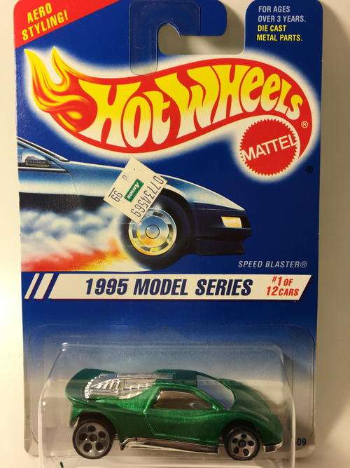 Hot Wheels - Speed Blaster - 1995 Model Series #1 - Green - Long Card