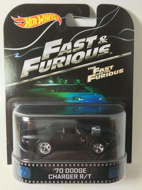 Hot Wheels - 70 Dodge Charger R/T  - 2015 Retro Entertainment Series Fast & Furious  - Black
