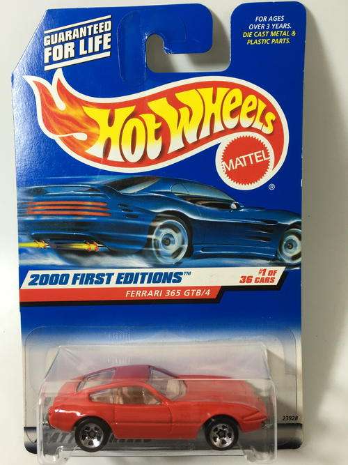 Hot Wheels-Ferrari 365 GTB/4-2000 First Editions #1-Red-Long Card