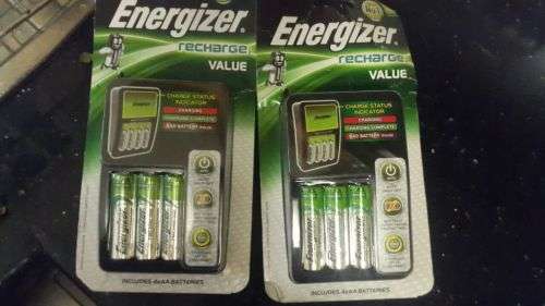 2 packs of Energizer Battery Charger and 4 AA 130mAh Batteries