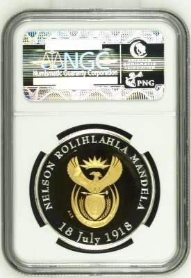 2008 Mandela 90th Birthday Half Oz Gold 24 Carat (999.99) NGC PF69 PF 69 NGC Gold