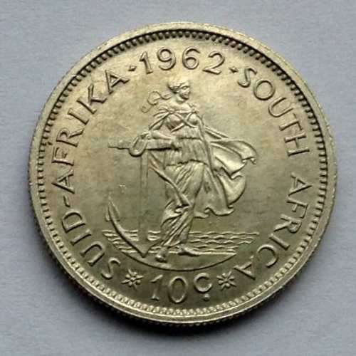 1962 RSA Ten Cent  AU - UNC  as per photo