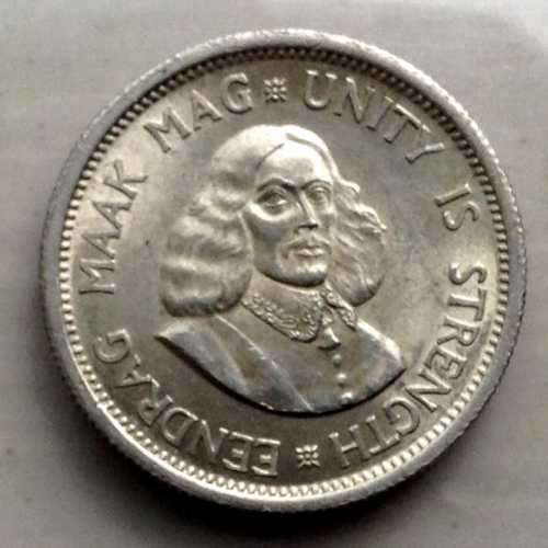 1964 RSA silver 10 cent, judge the condition yourself.AU/UNC