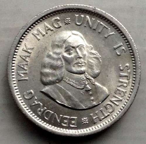 1964 RSA silver 10 cent, judge the condition yourself.AU/UNC