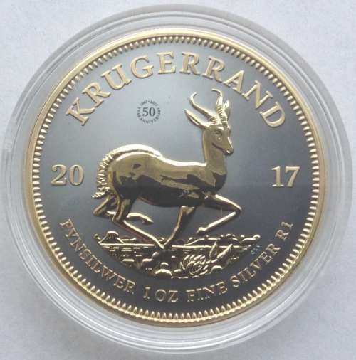 2017 South Africa Silver Krugerrand RARE Black Ruthenium Edition