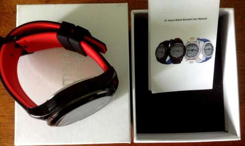 Smart Watch F3 IP68 Waterproof Sport Bracelet Red Black