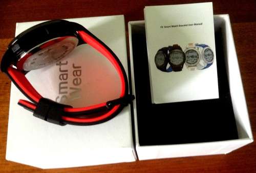 Smart Watch F3 IP68 Waterproof Sport Bracelet Red Black