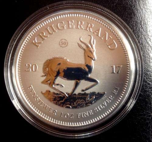 2017 SILVER KRUGERRAND PREMIUM 1oz, 999.9 PURE SILVER