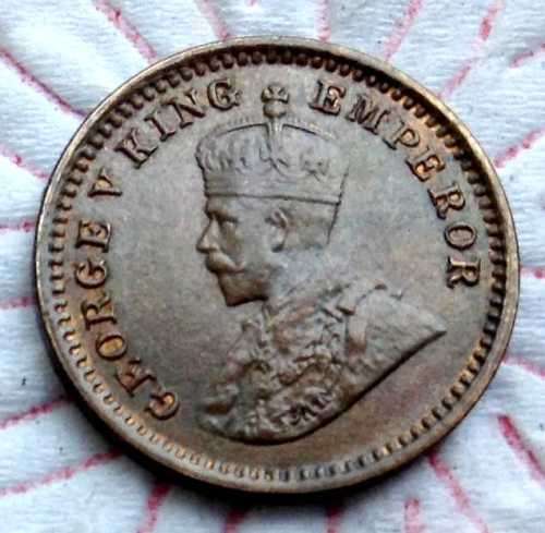 RARE 1918 BRITISH INDIA  1/12 ANNA AU/UNC