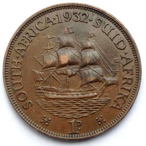 1932 South Africa 1 Penny AUNC, judge the condition yourself.